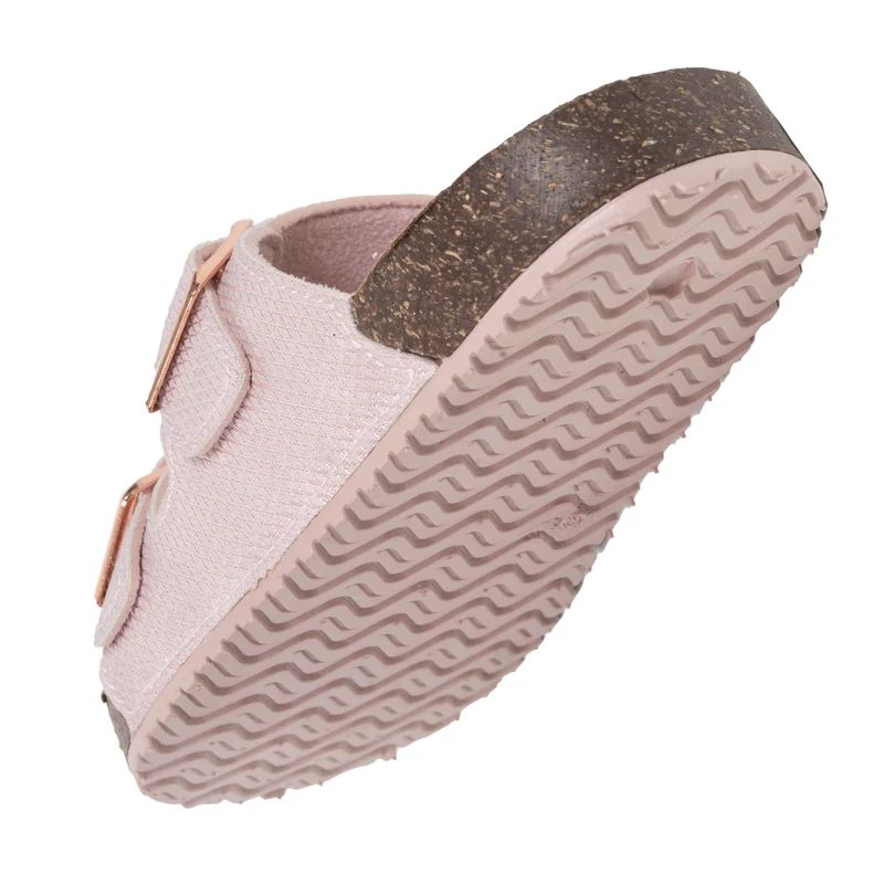Mules sandales Enfant double bride Rose