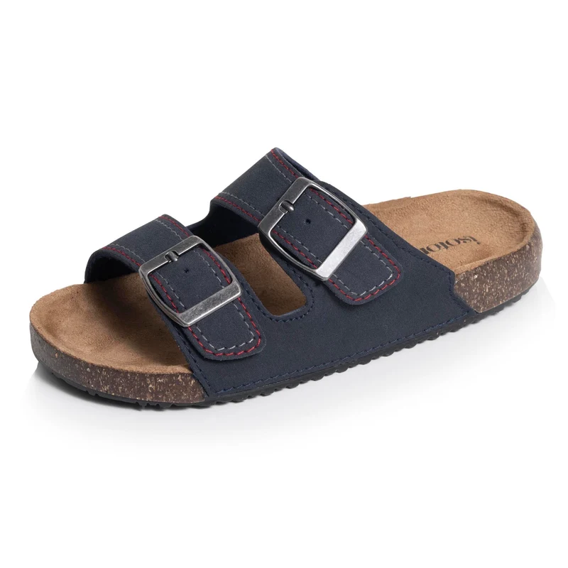 Mules sandales Enfant double bride Marine