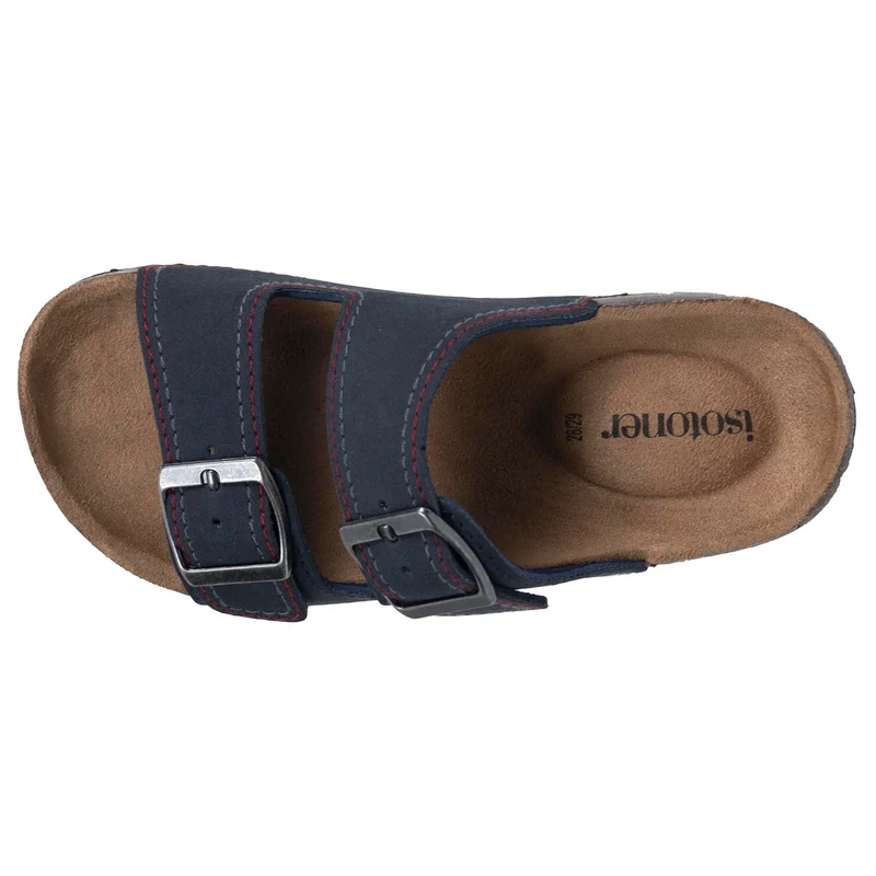 Mules sandales Enfant double bride Marine