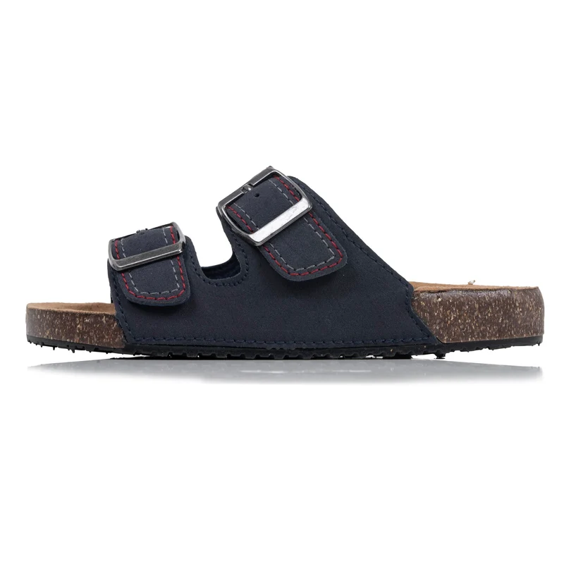 Mules sandales Enfant double bride Marine