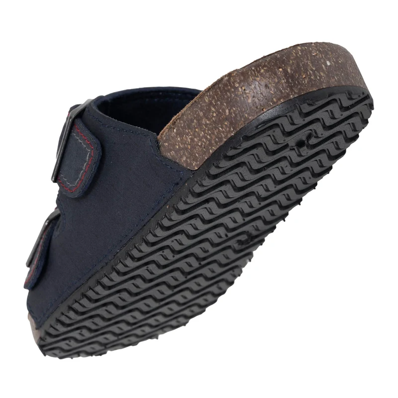 Mules sandales Enfant double bride Marine