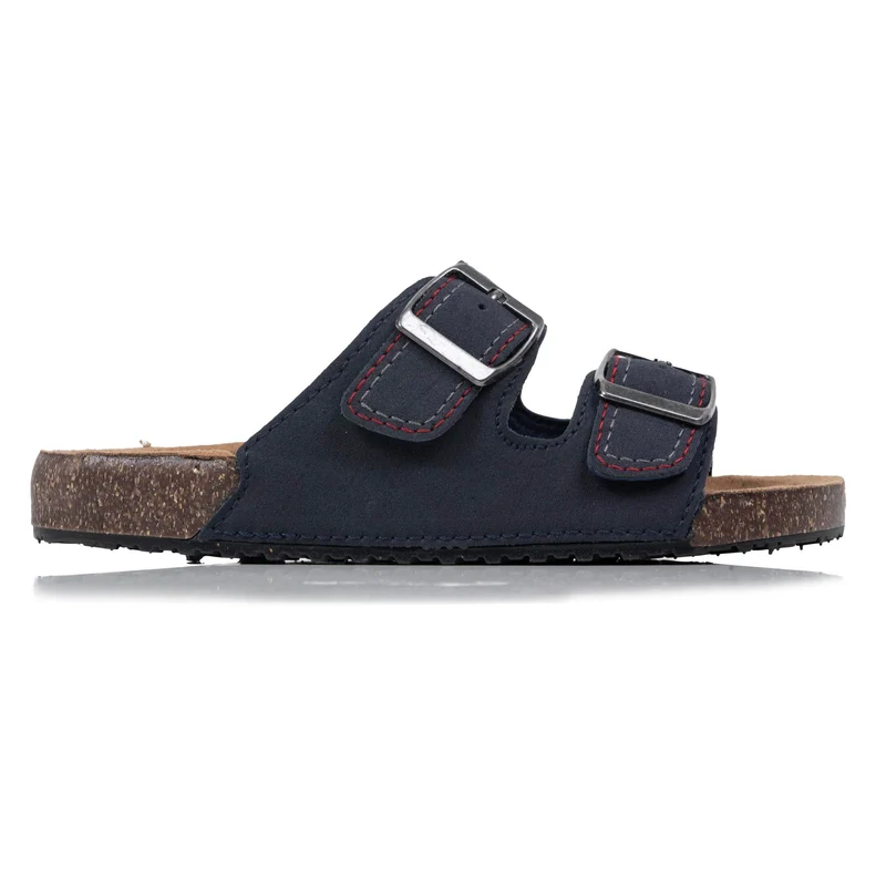 Mules sandales Enfant double bride Marine