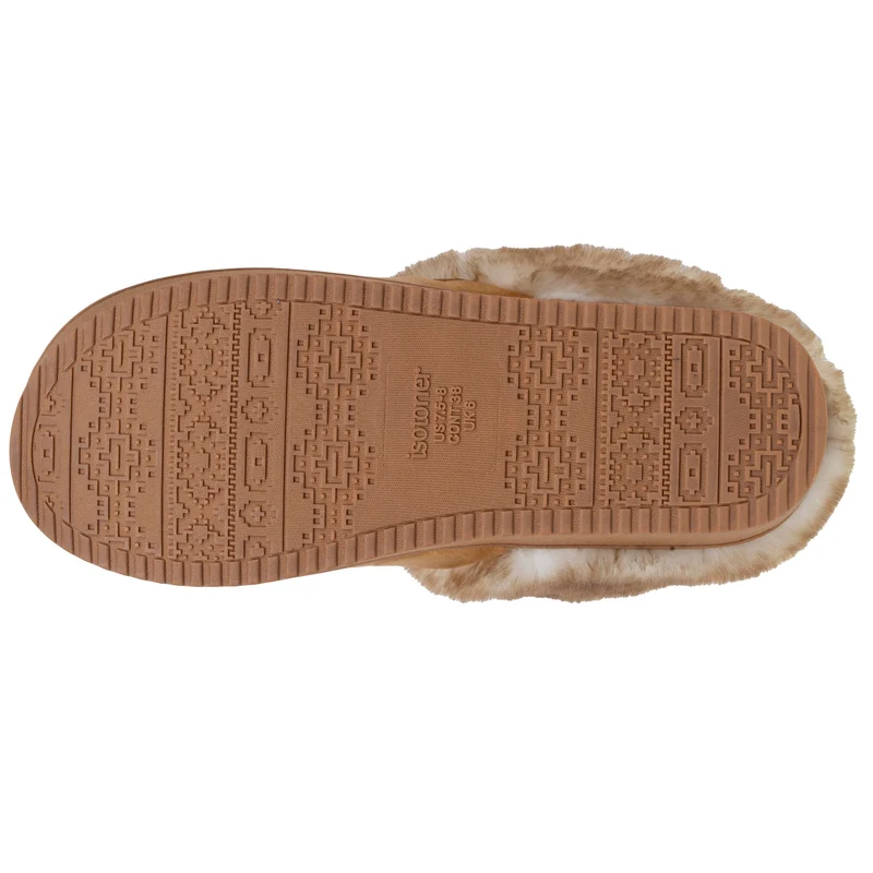 Chaussons mules Femme talon plateforme Camel