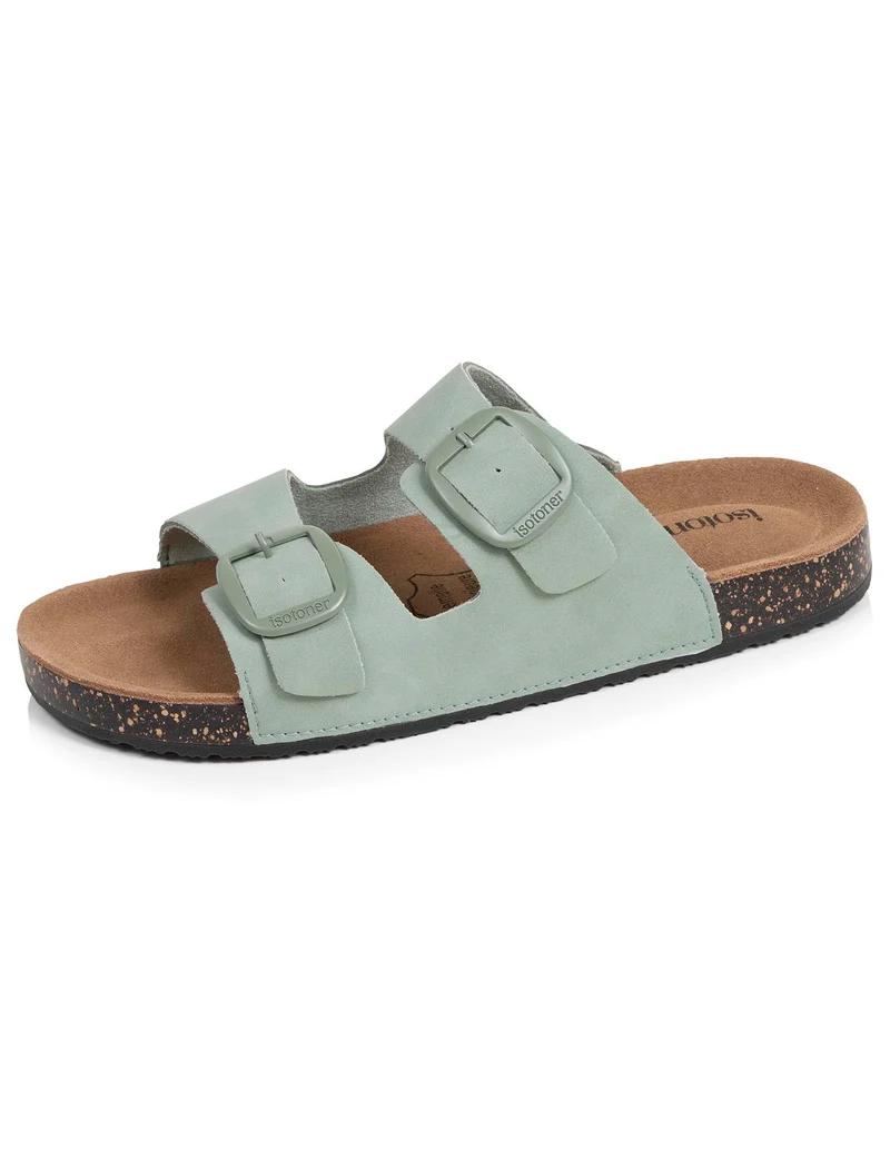 Mules claquettes Femme double bride Sauge