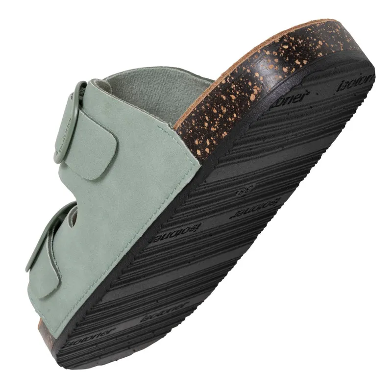 Mules claquettes Femme double bride Sauge