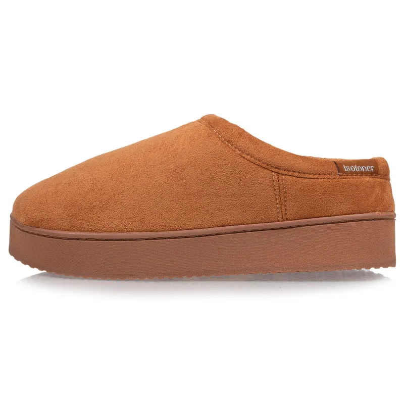 Chaussons mules plateforme Femme Camel
