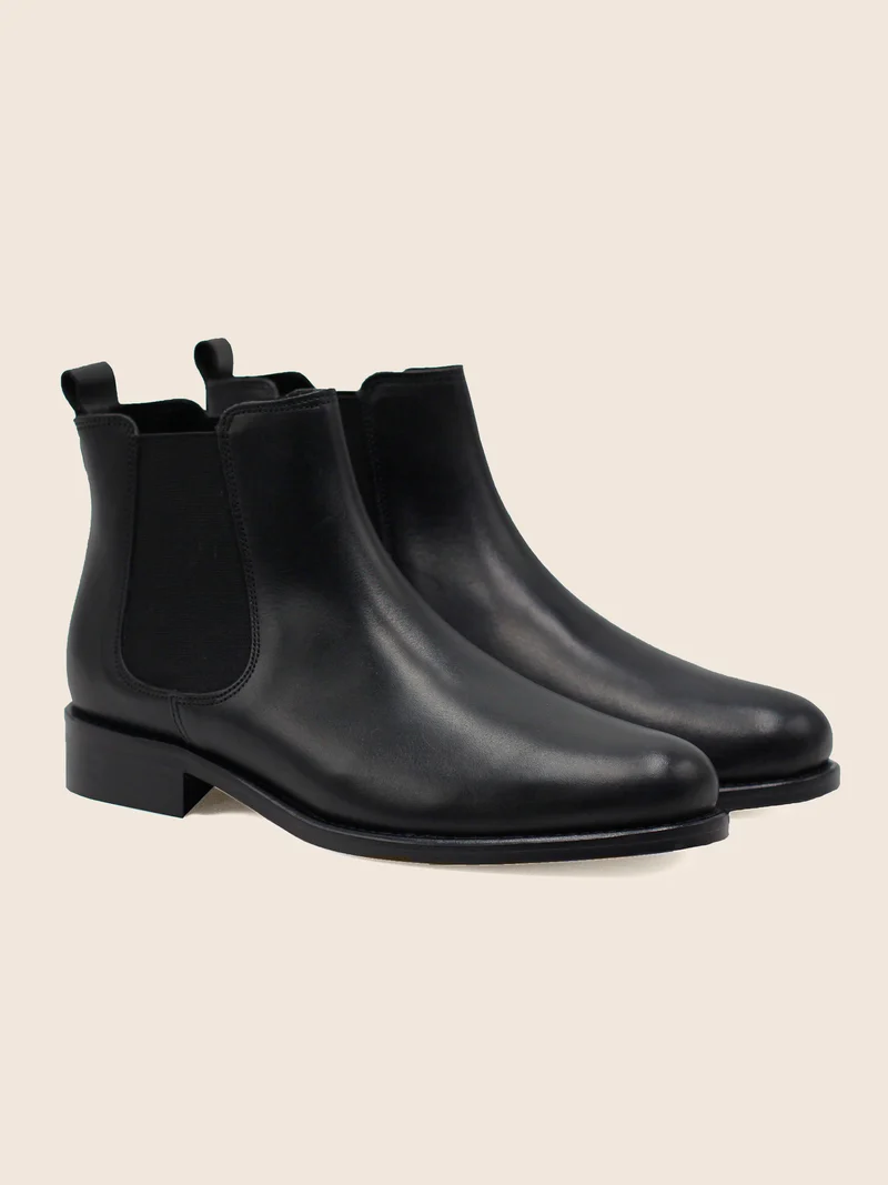 Bottines Chelsea cuir noir