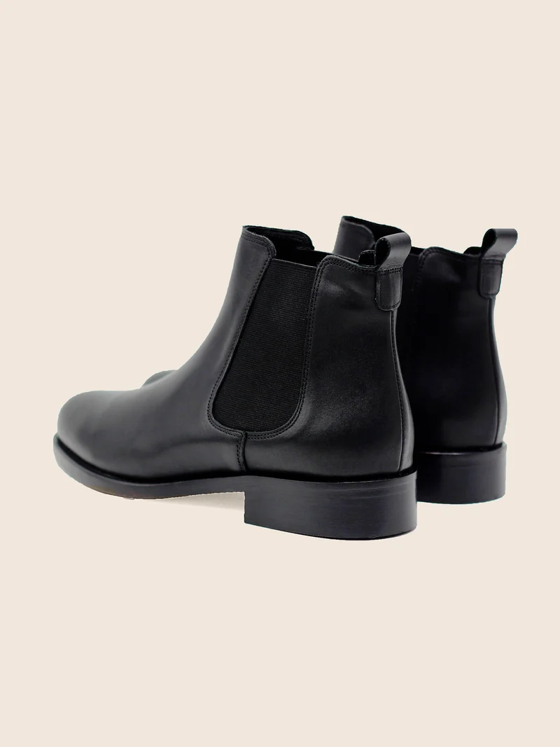 Bottines Chelsea cuir noir