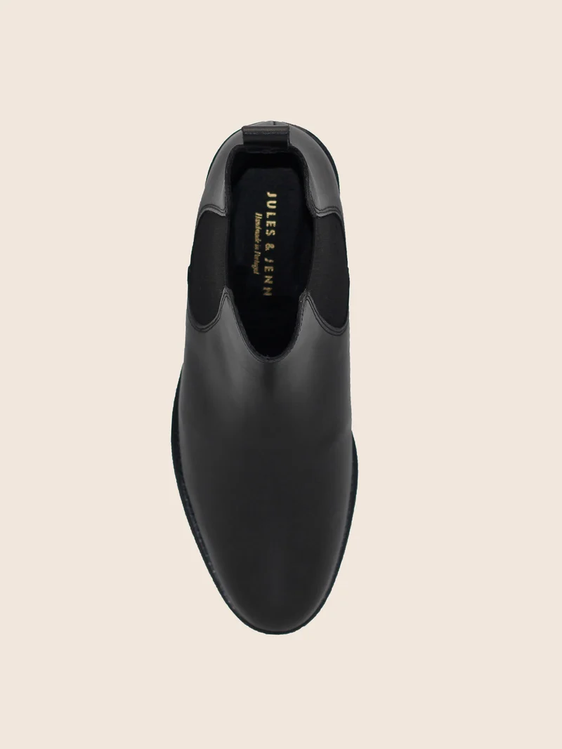 Bottines Chelsea cuir noir