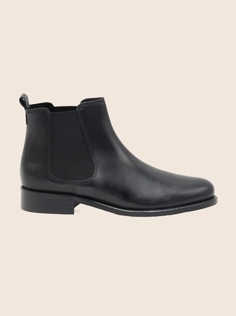 Bottines Chelsea cuir noir