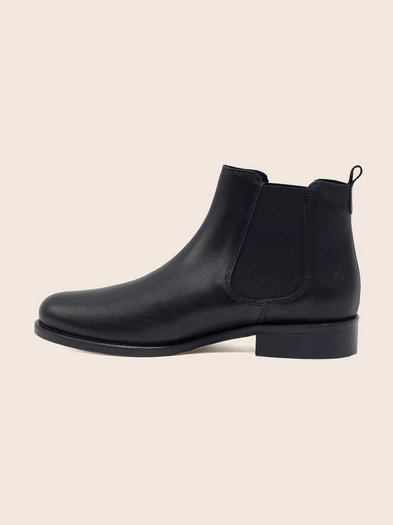 Bottines Chelsea cuir noir