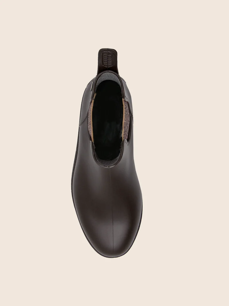 Bottines de pluie marron bronze