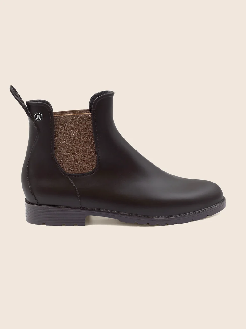 Bottines de pluie marron bronze
