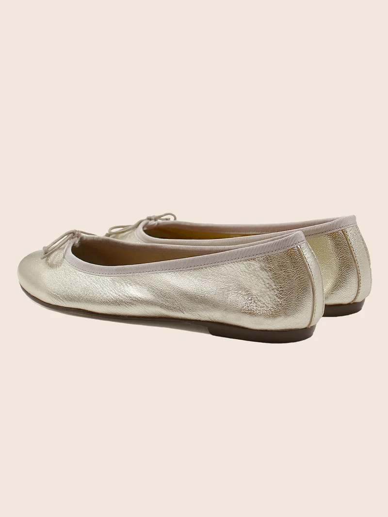 Ballerines classiques cuir doré