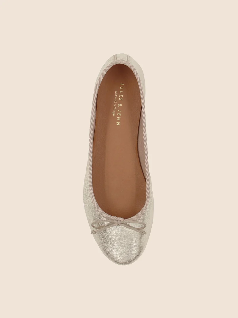 Ballerines classiques cuir doré