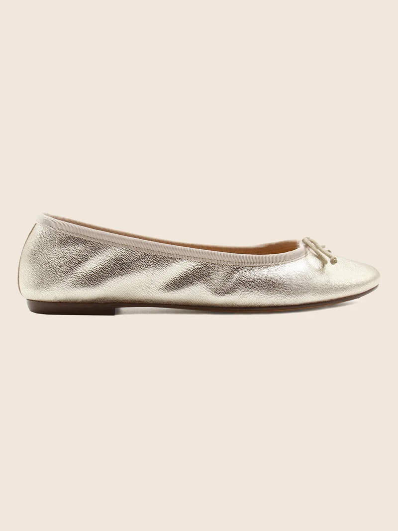 Ballerines classiques cuir doré