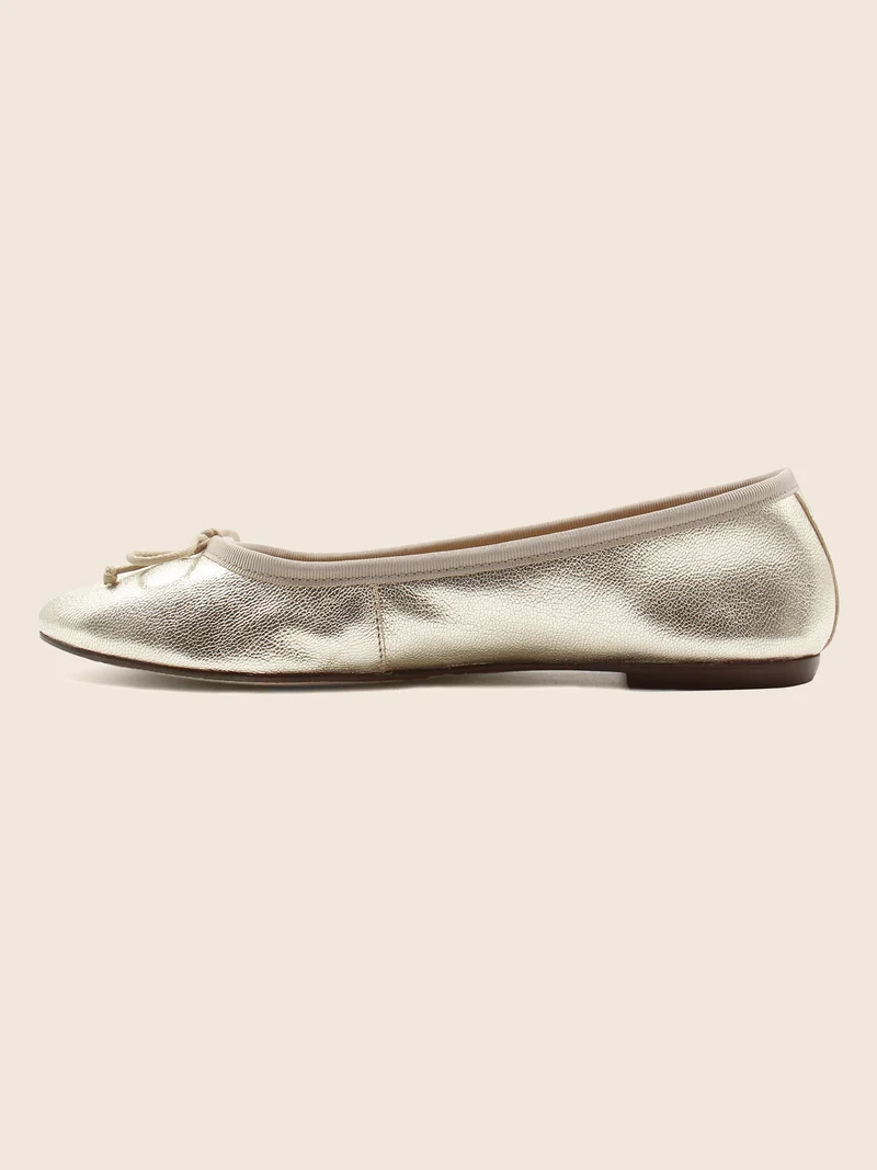 Ballerines classiques cuir doré