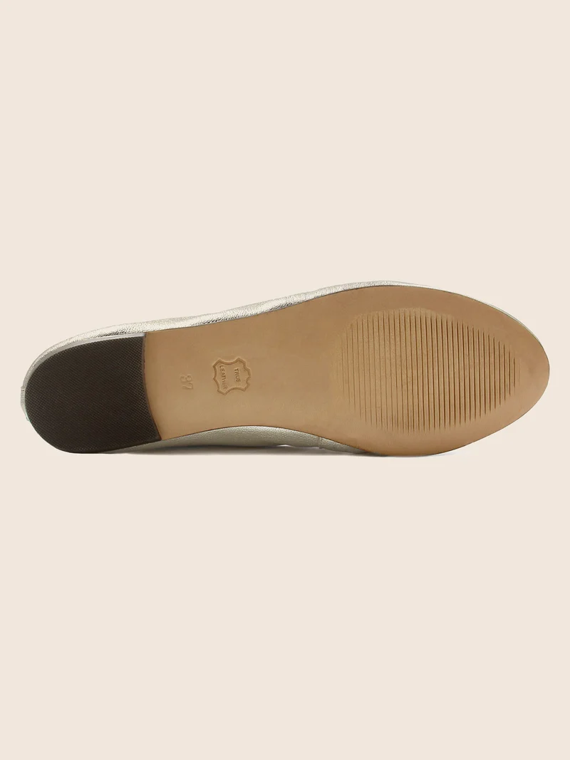 Ballerines classiques cuir doré