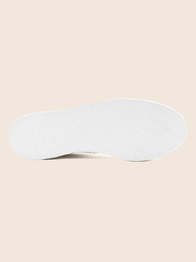 Tennis lacet cuir blanc