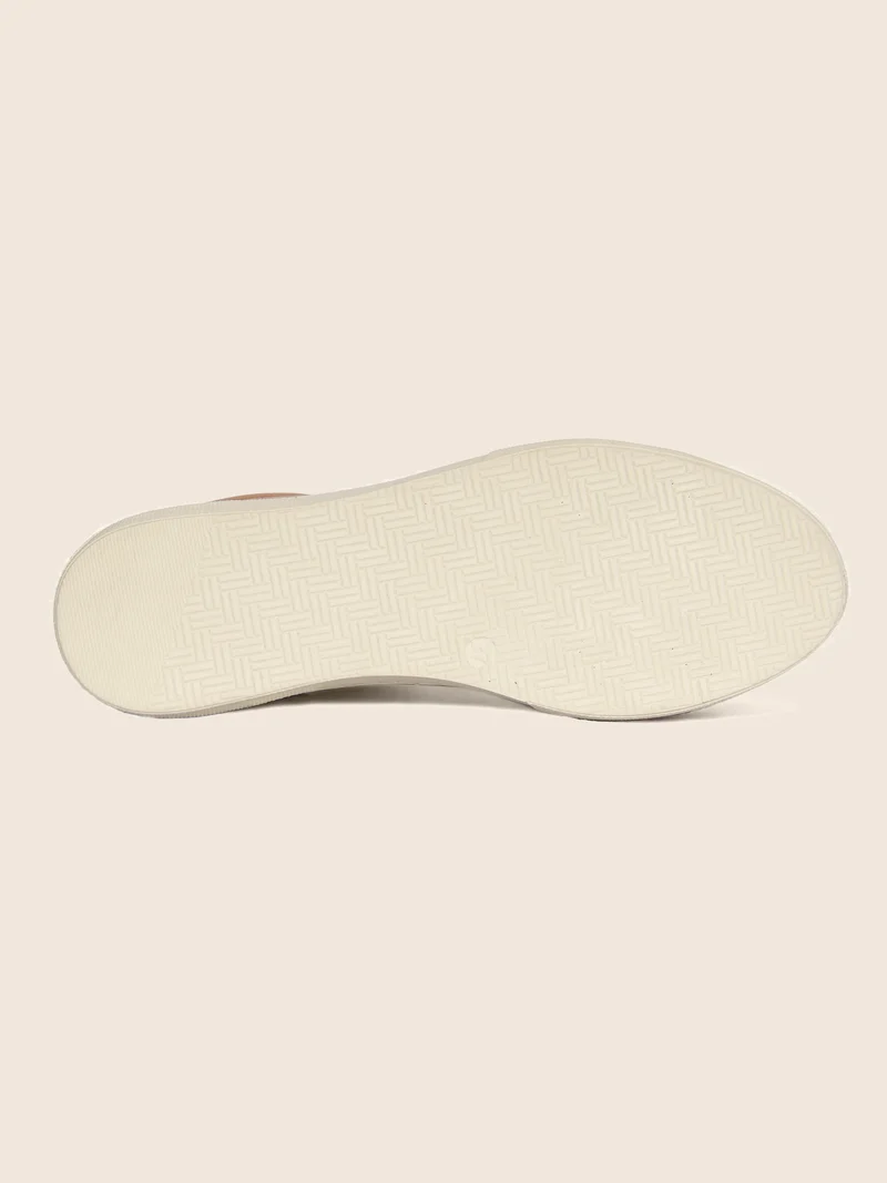 Tennis lacet cuir cognac