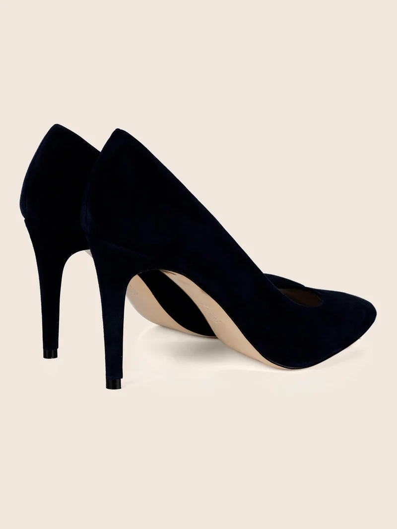 Escarpins cuir daim noir
