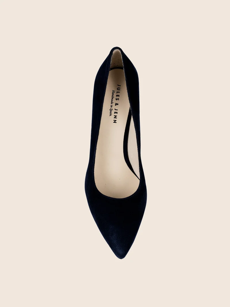 Escarpins cuir daim noir