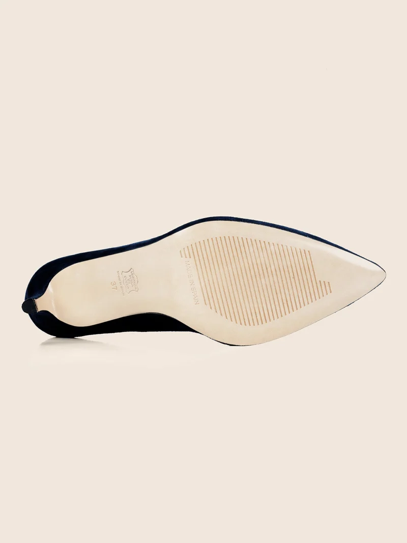 Escarpins cuir daim noir