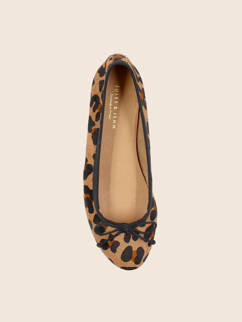 Ballerines classiques cuir léopard
