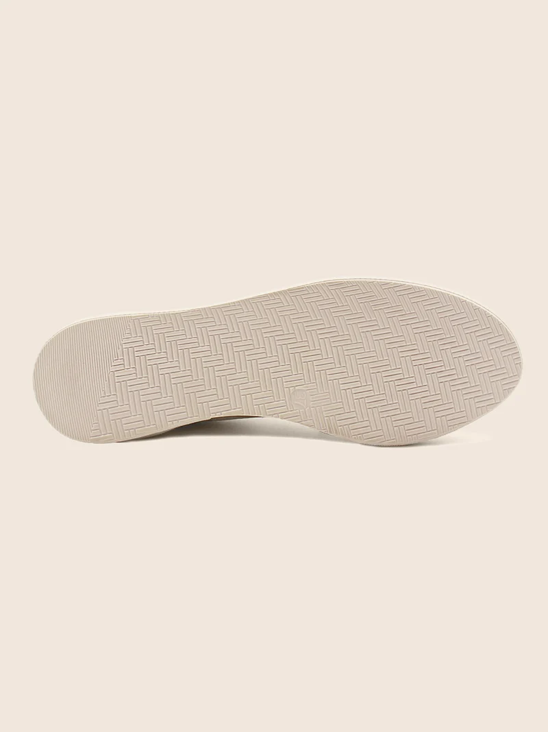 Tennis lacet cuir grainé métallisé doré