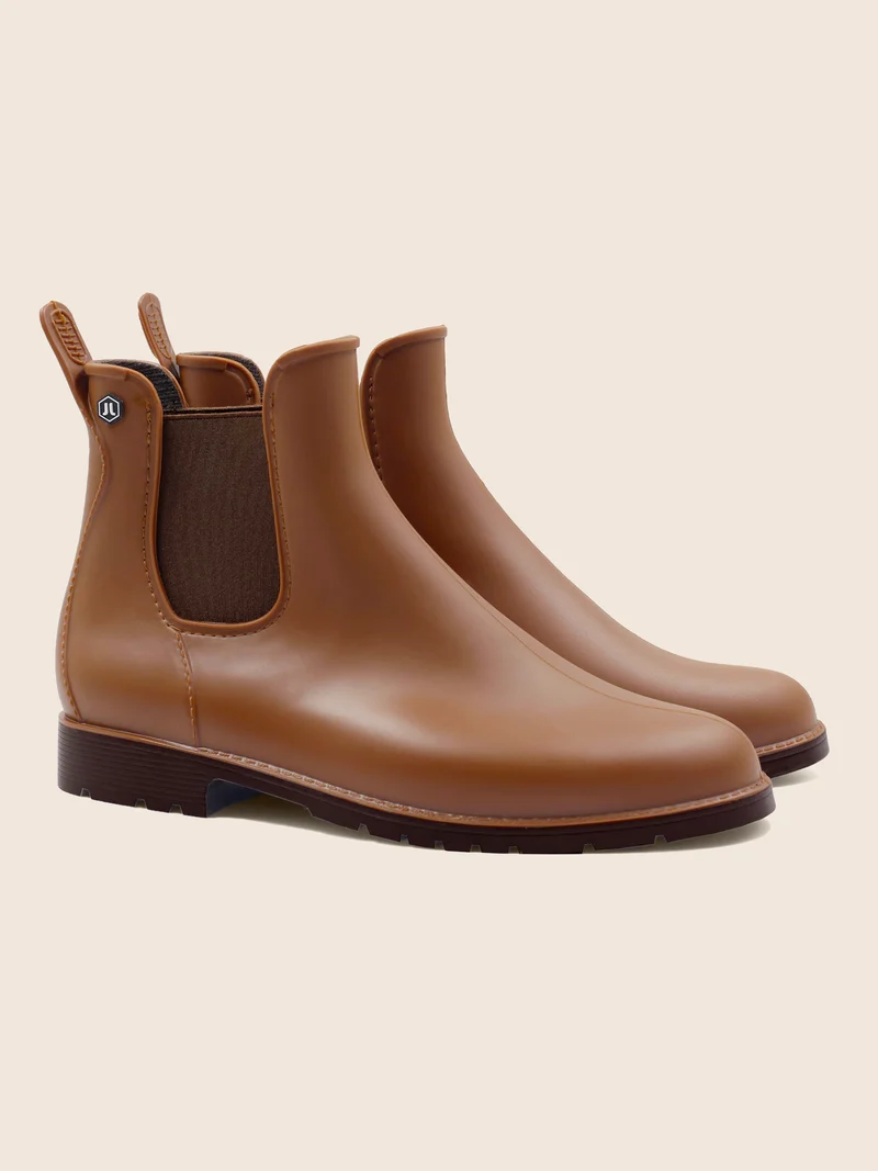 Bottines de pluie camel