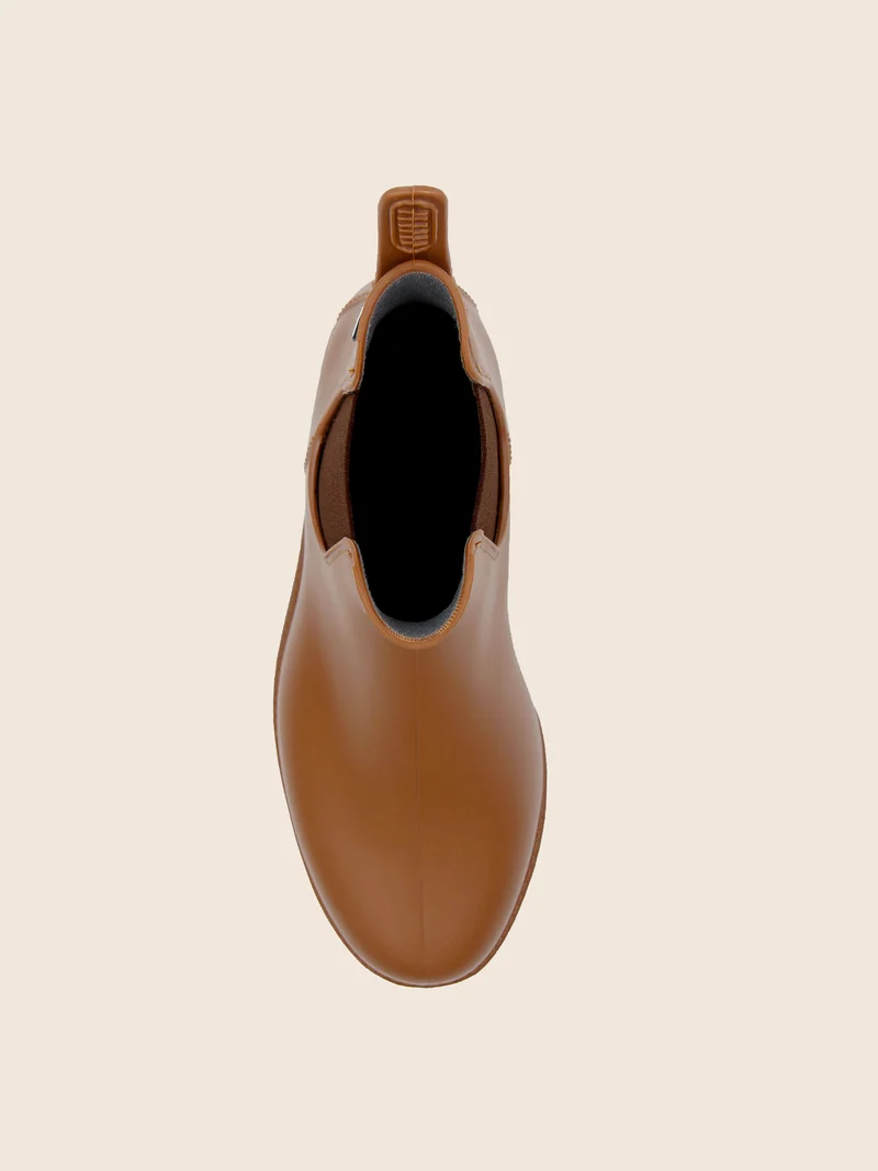 Bottines de pluie camel
