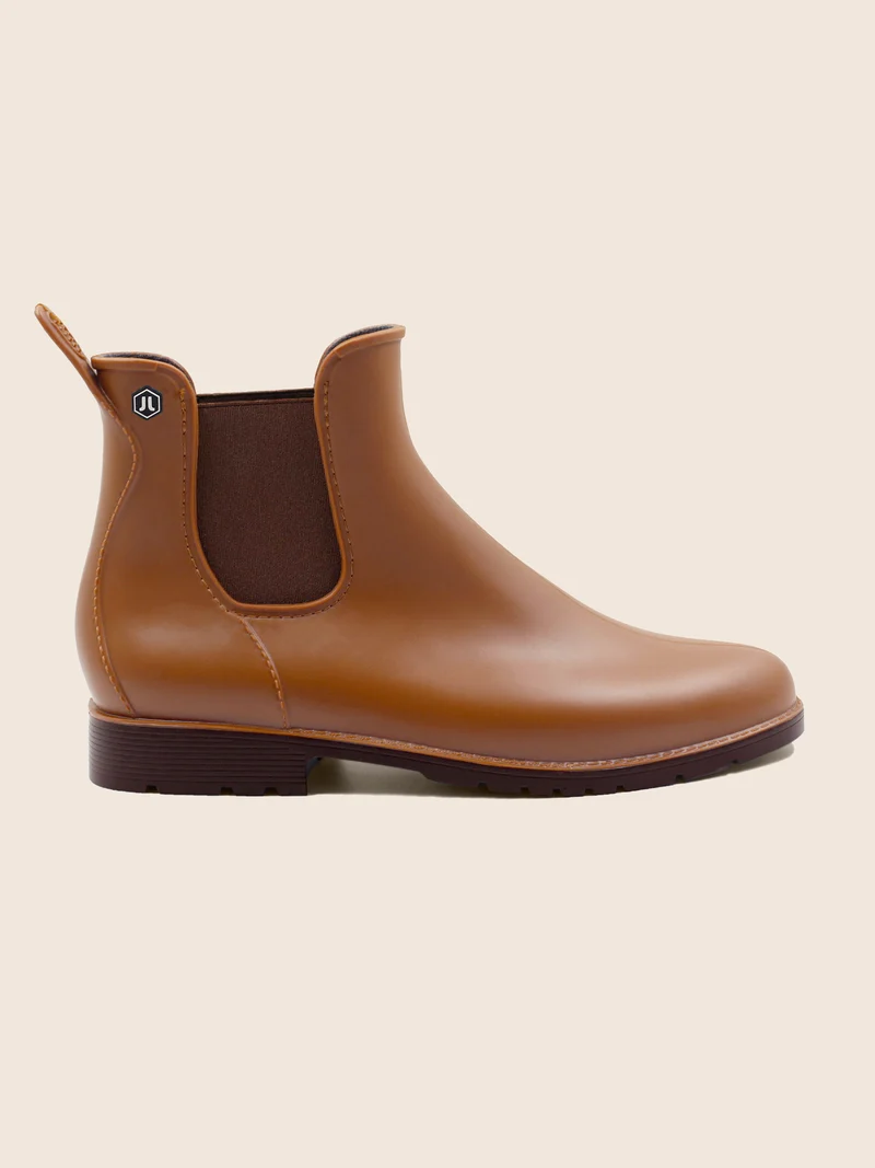 Bottines de pluie camel