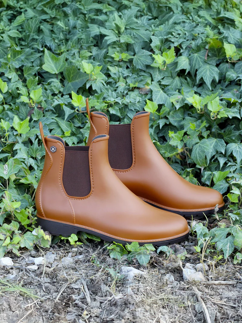 Bottines de pluie camel