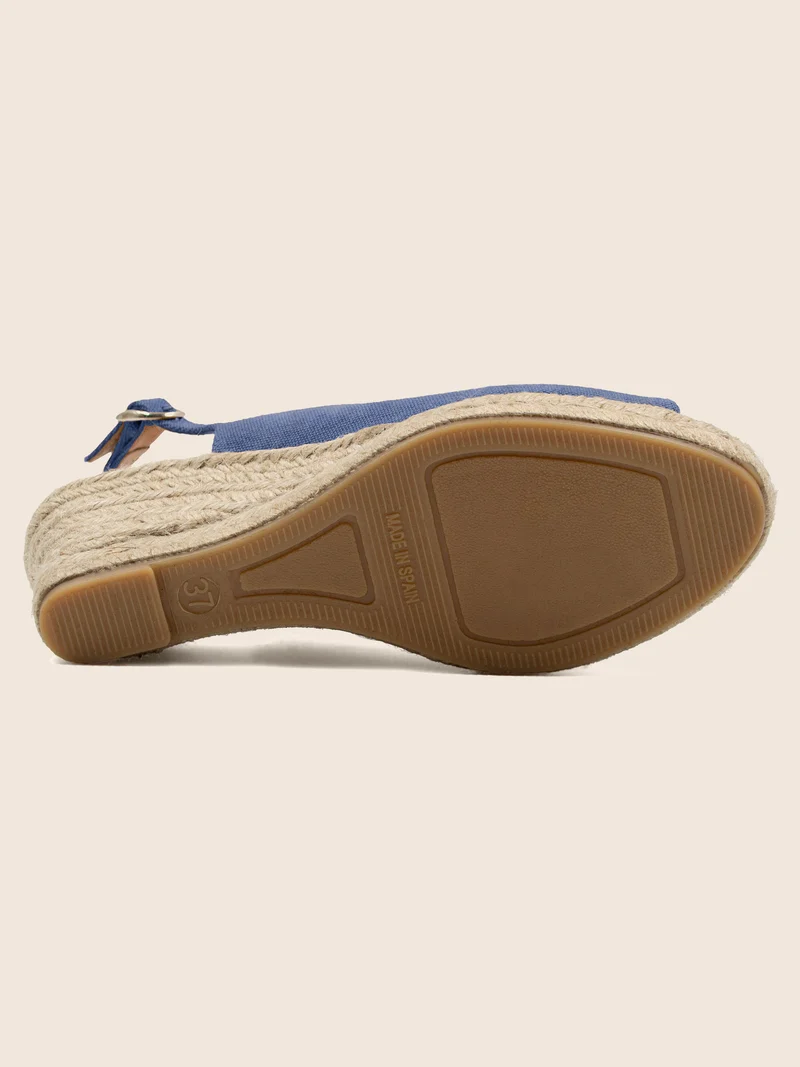 Espadrilles slingback recyclées bleu