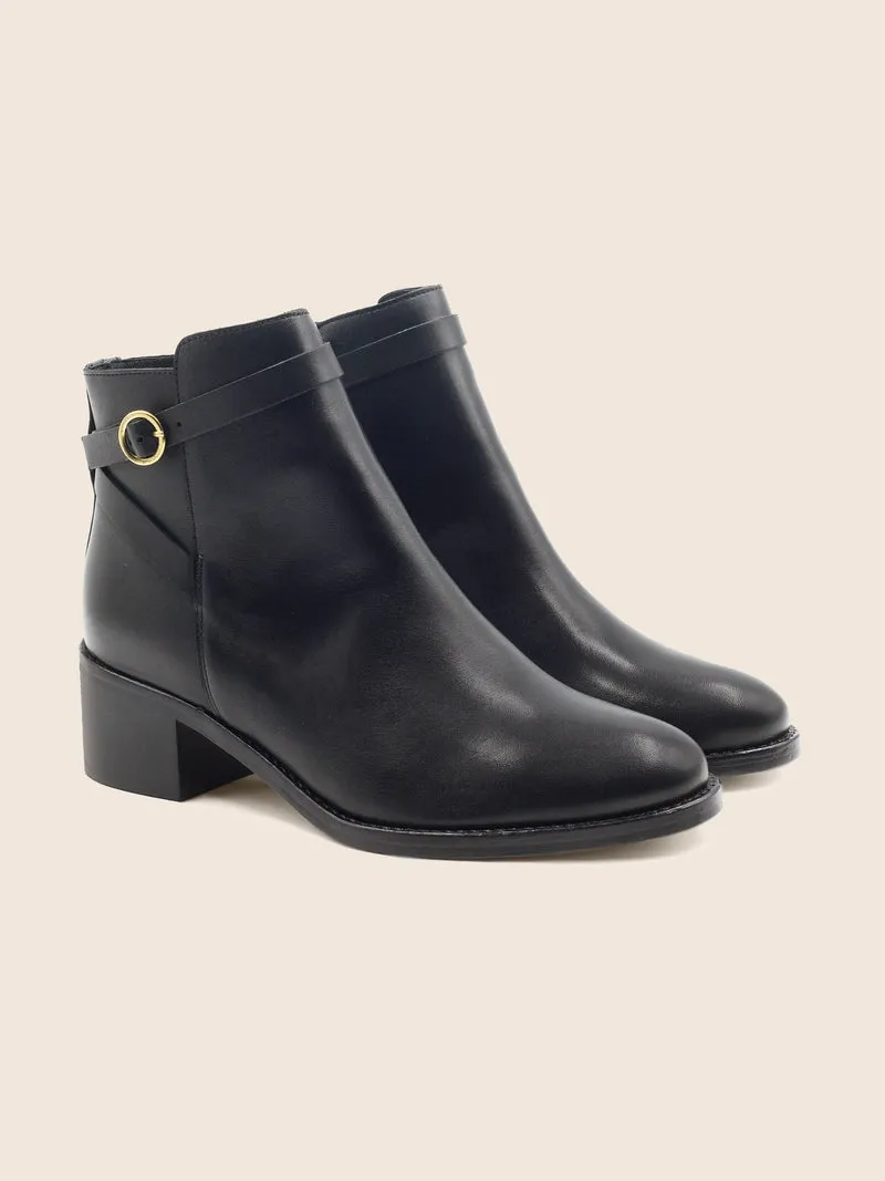 Bottines cavalières cuir noir