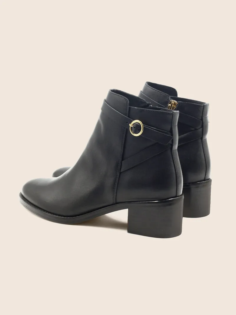 Bottines cavalières cuir noir