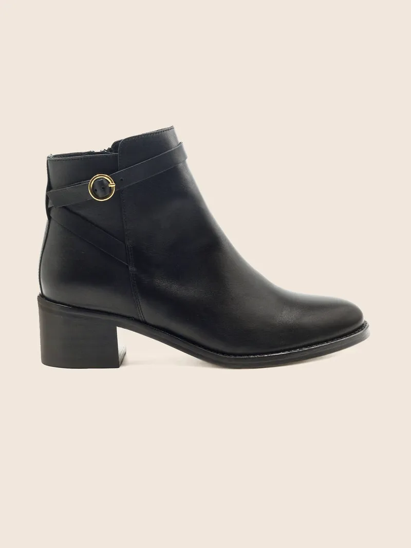 Bottines cavalières cuir noir
