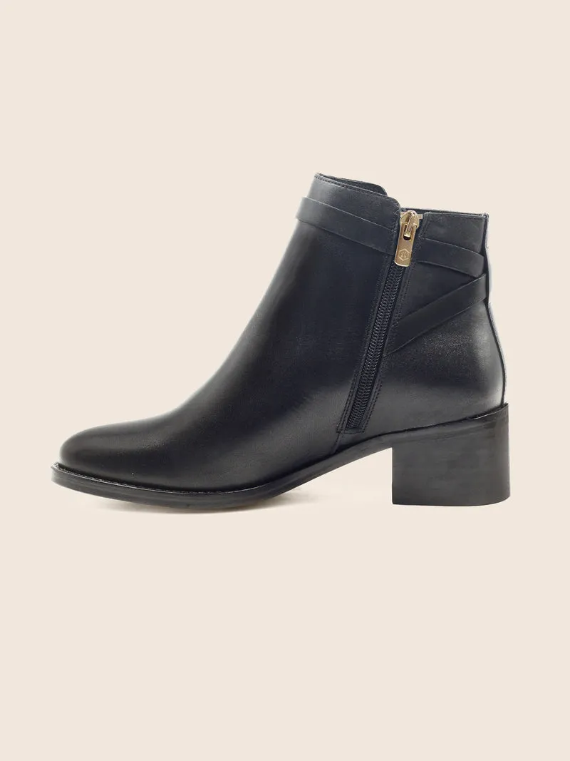 Bottines cavalières cuir noir
