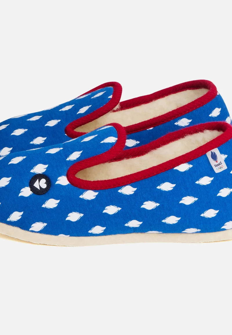 Chaussons d'intérieur en laine - Charentaises Coq