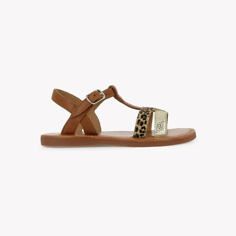 PLAGETTE SALOME TEK - NAPPA - CUERO-PLATINE-LEO