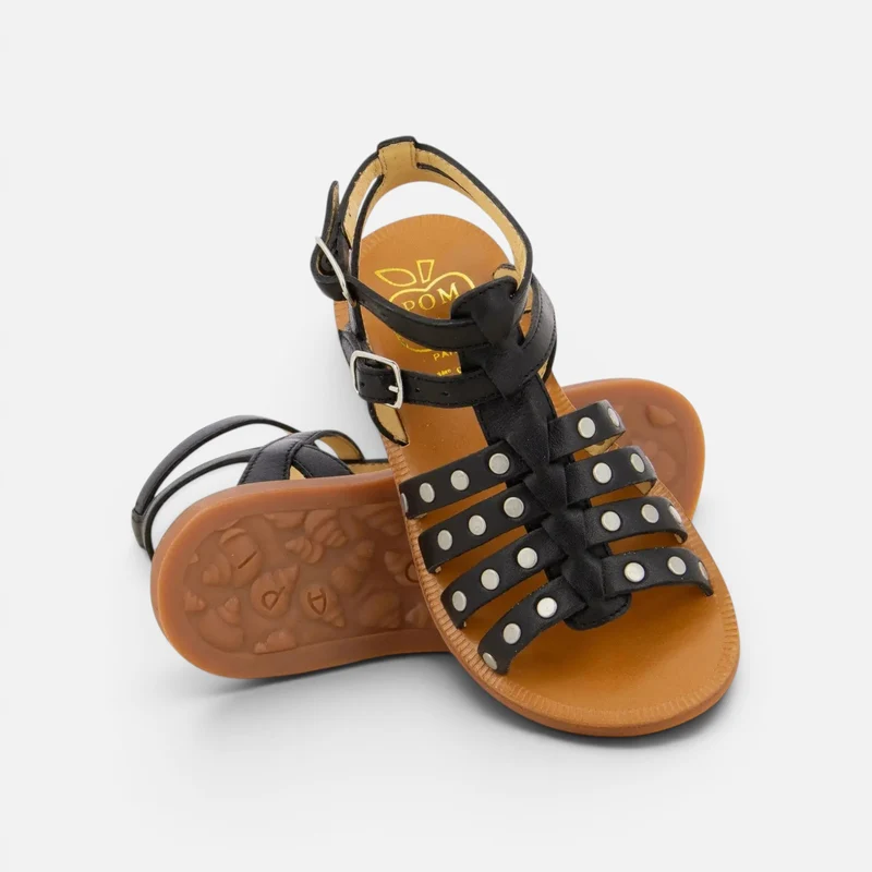 PLAGETTE STUD - NAPPA - NOIR