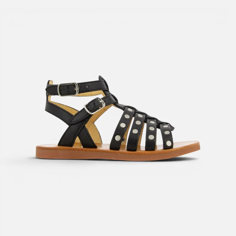 PLAGETTE STUD - NAPPA - NOIR