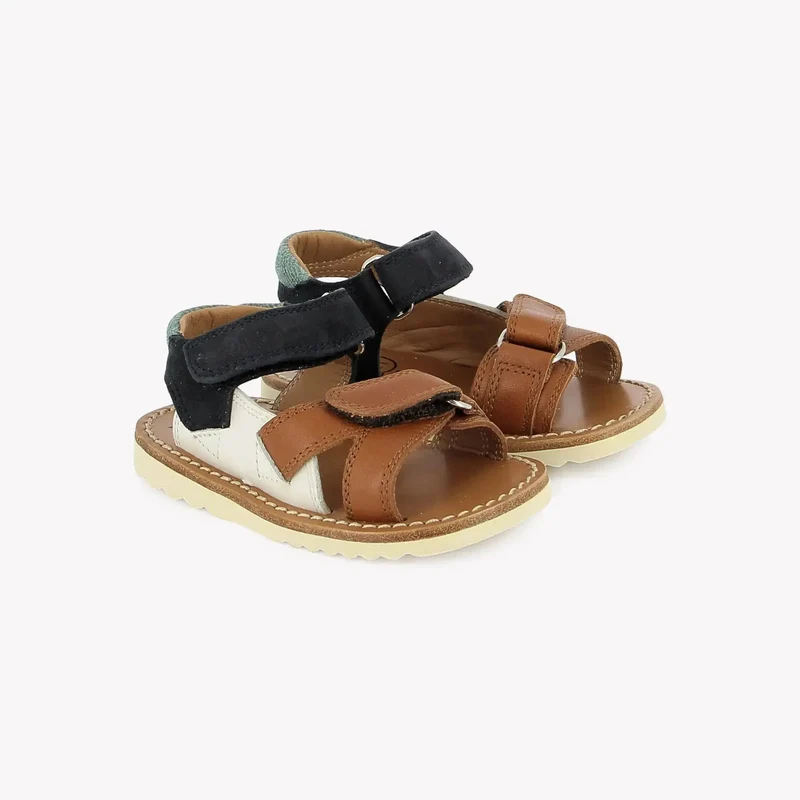 WAFF JIMY - NAPPA-NUBUCK - CUERO-CREMA-MARINE