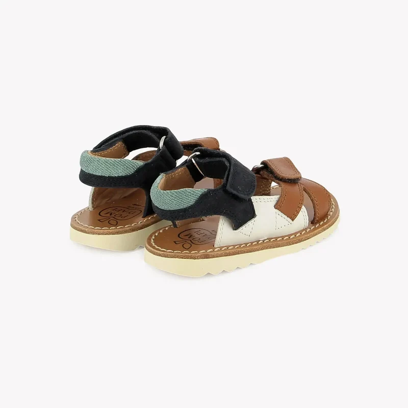 WAFF JIMY - NAPPA-NUBUCK - CUERO-CREMA-MARINE