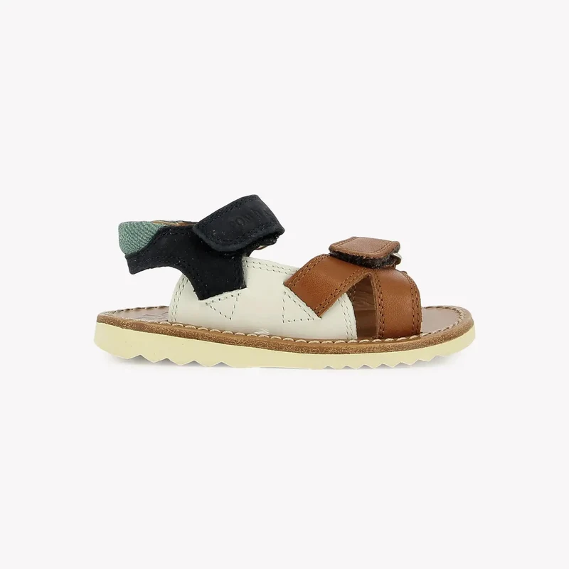 WAFF JIMY - NAPPA-NUBUCK - CUERO-CREMA-MARINE