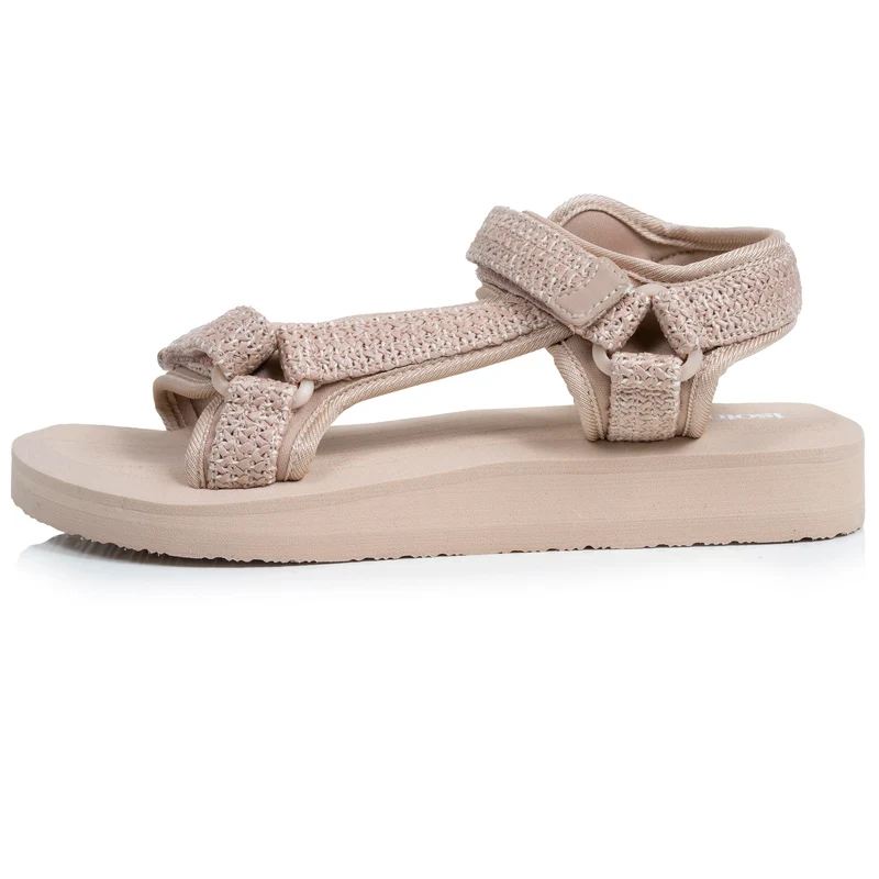 Sandales Femme Sport à talon Beige