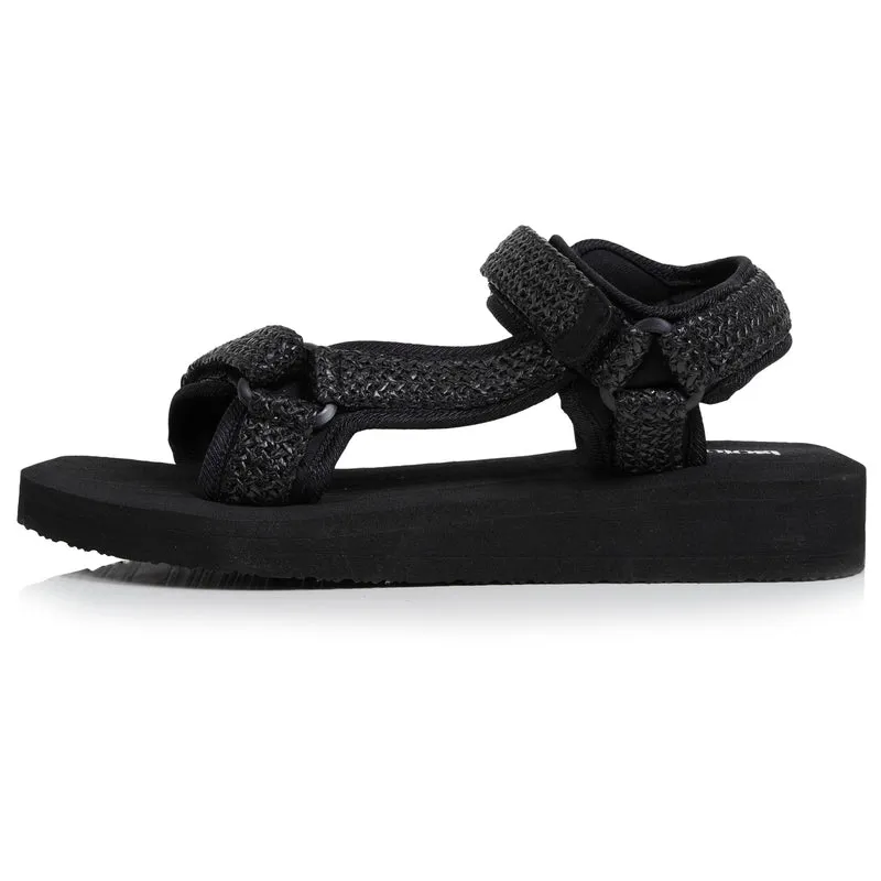 Sandales Femme Sport à talon Noir