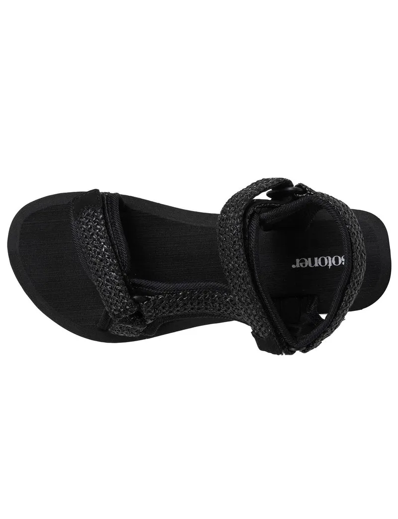 Sandales Femme Sport à talon Noir