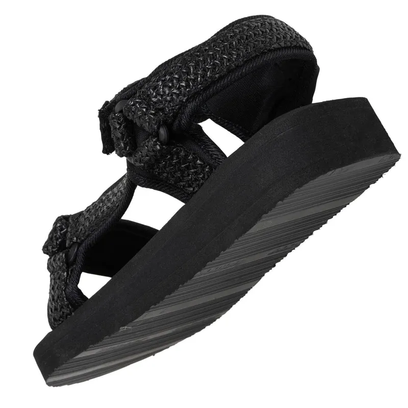 Sandales Femme Sport à talon Noir