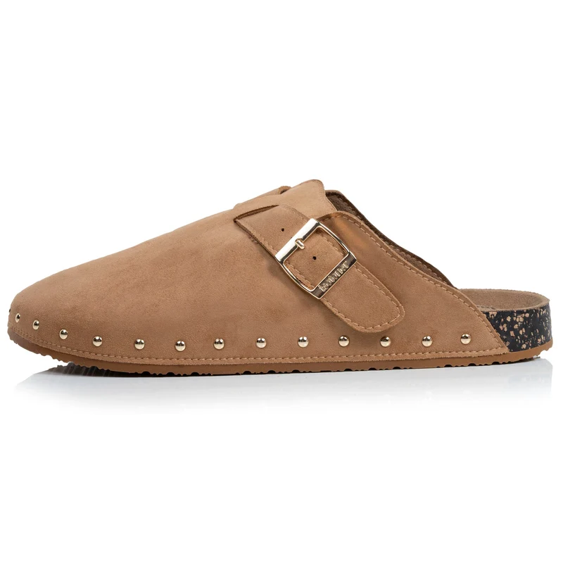 Sabots Femme Camel clous